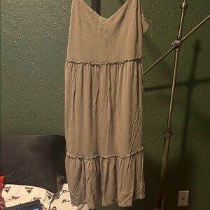 PINK ROSE army green Dress